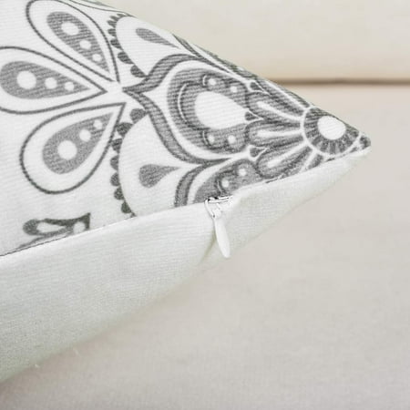 CaliTime Pack of 2 Cozy Fleece Throw Pillow Cases Covers for Couch Bed Sofa Farmhouse Decoration Dahlia Floral Medallion Compass Mandala Style 16 X 16 Inches Yellow Grey CaliTime Pack of 2 Cozy Fleece Throw Pillow Cases Covers for Couch Bed Sofa Farmhouse Decoration Dahlia Floral Medallion Compass Mandala Style 16 X 16 Inches Yellow Grey